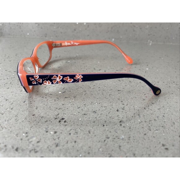 Lilly Pulitzer Eyeglasses Frames ONLY Elena NV Full Rim 46-15-125 black pink main image 12